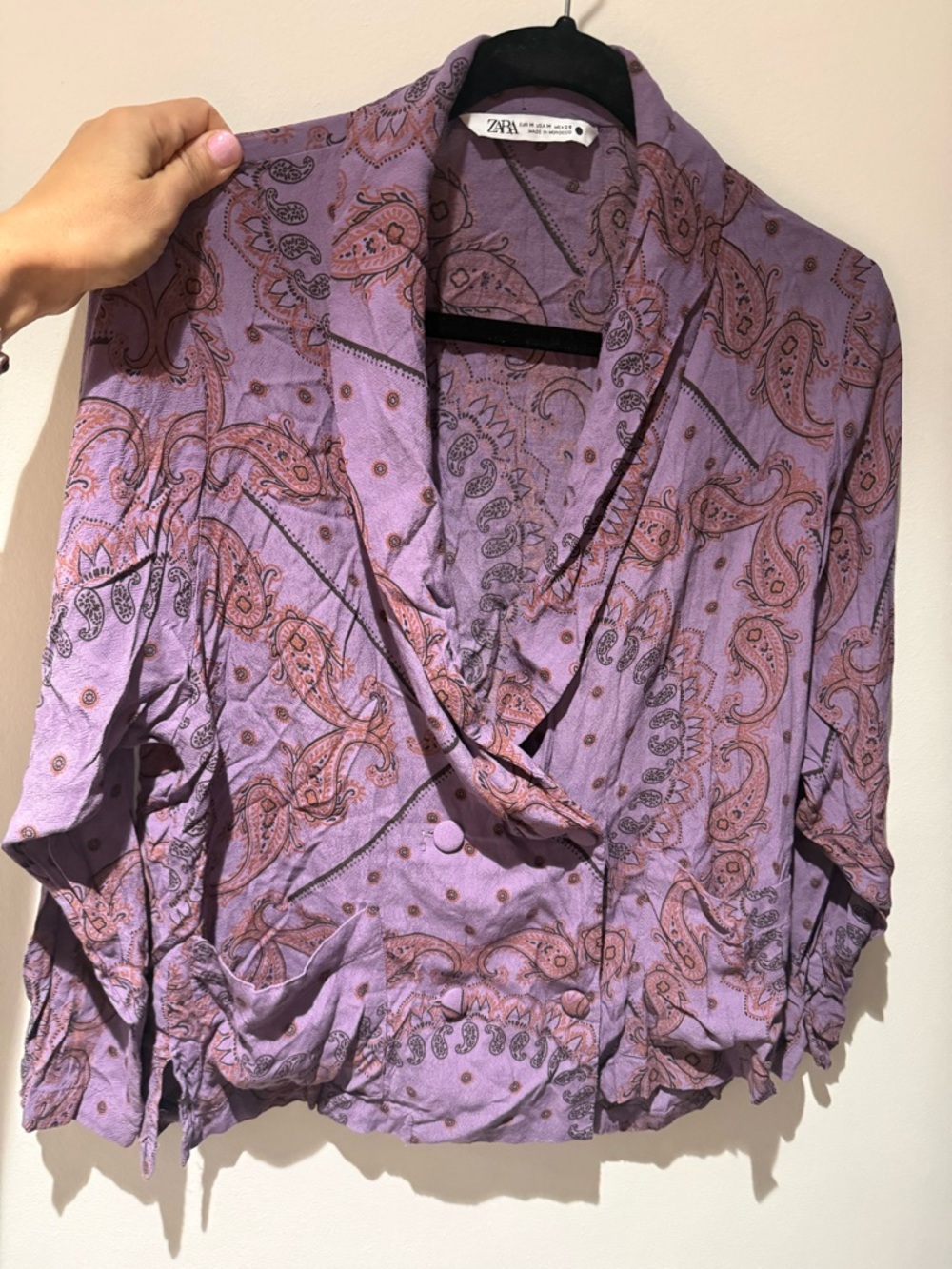 Zara purple Paisley jacket
